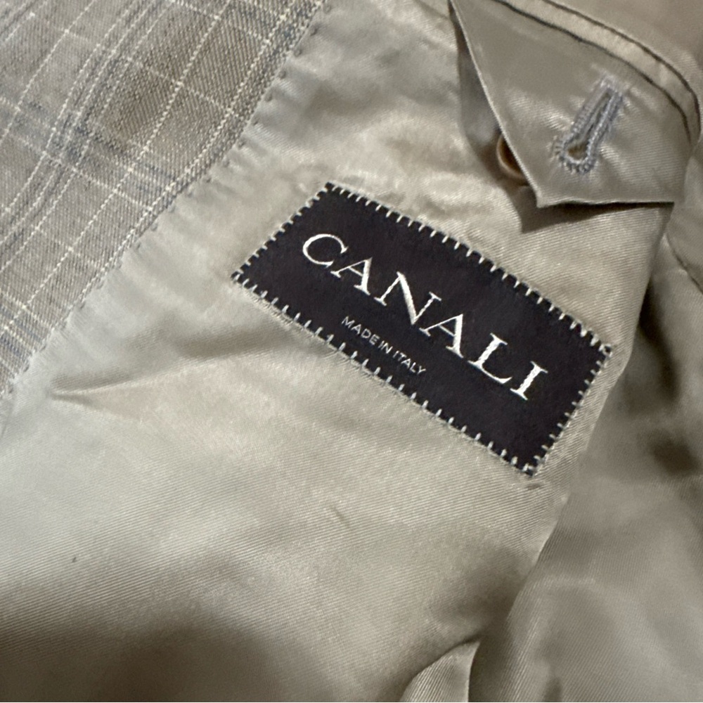 Canali 100% Italian Wool Men’s Suit Brown Jacket